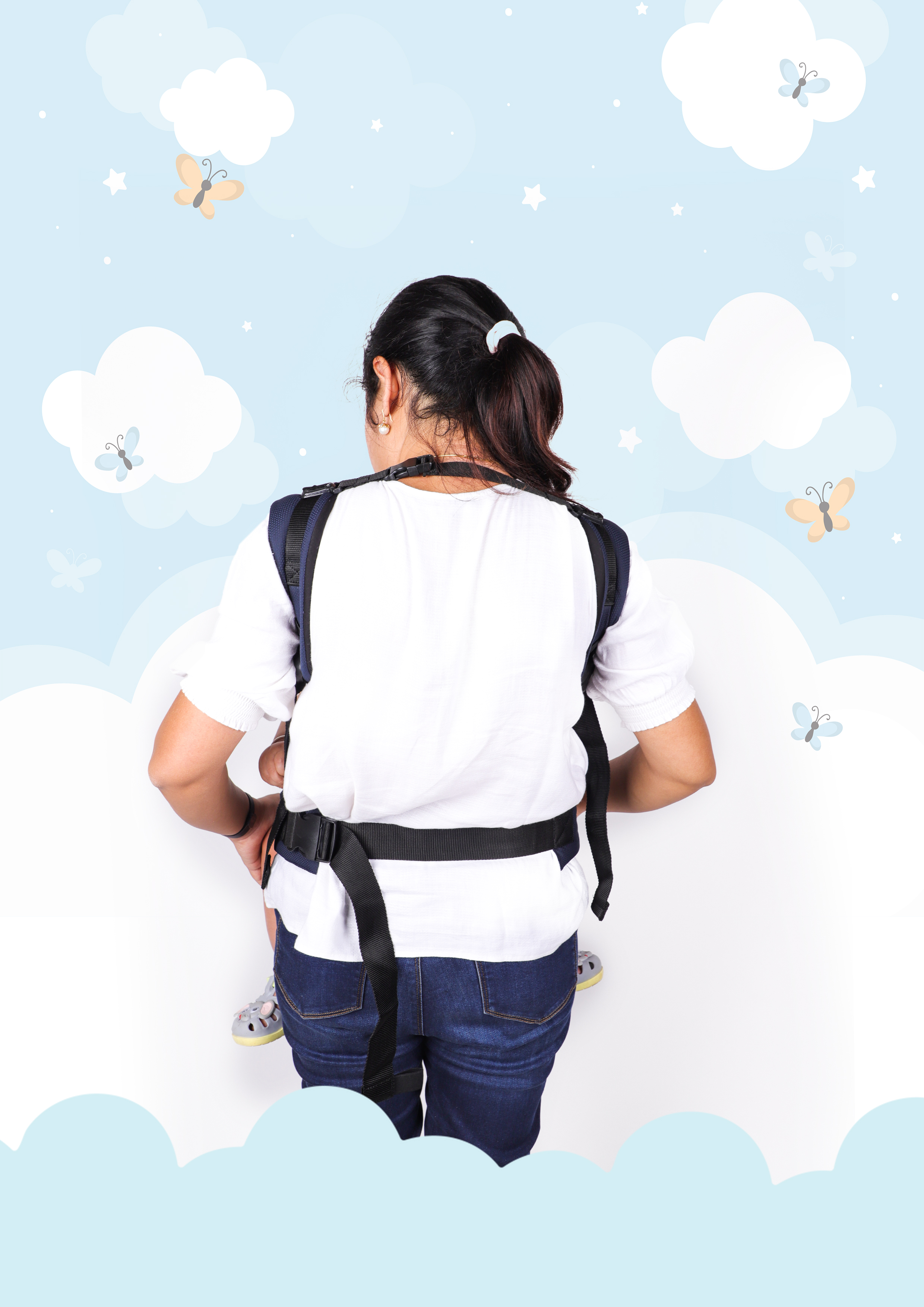 2 IN 1 EASY TO WEAR BABY CARRIER - NAVY BLUE